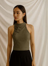 Scarlett Cheongsam Bralette in Grey