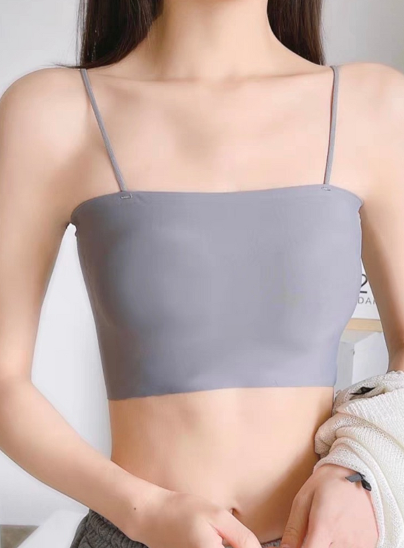 2 Pack Premium Agnes Ice Silk Bralette Inner Top Tube Top in Pink n Grey