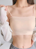 2 Pack Premium Agnes Ice Silk Bralette Inner Top Tube Top in Nude n White