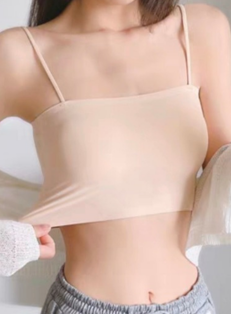 2 Pack Premium Agnes Ice Silk Bralette Inner Top Tube Top in Nude n Black