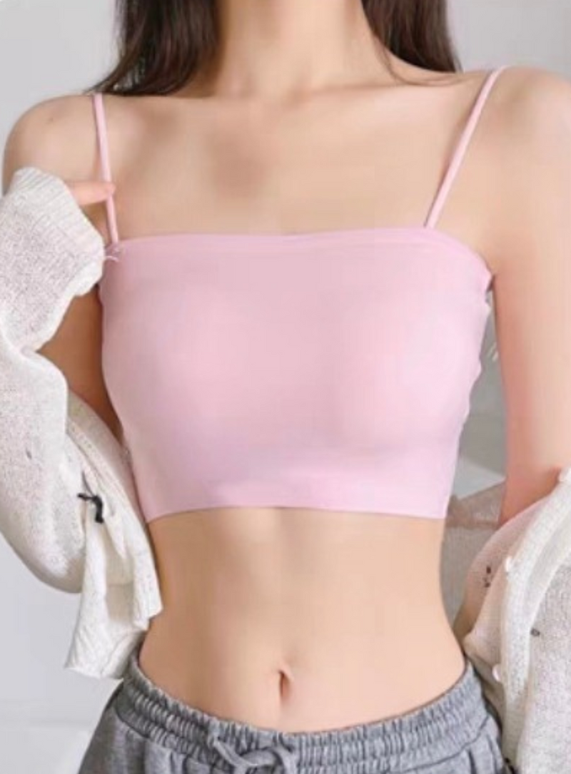 2 Pack Premium Agnes Ice Silk Bralette Inner Top Tube Top in Black n Pink
