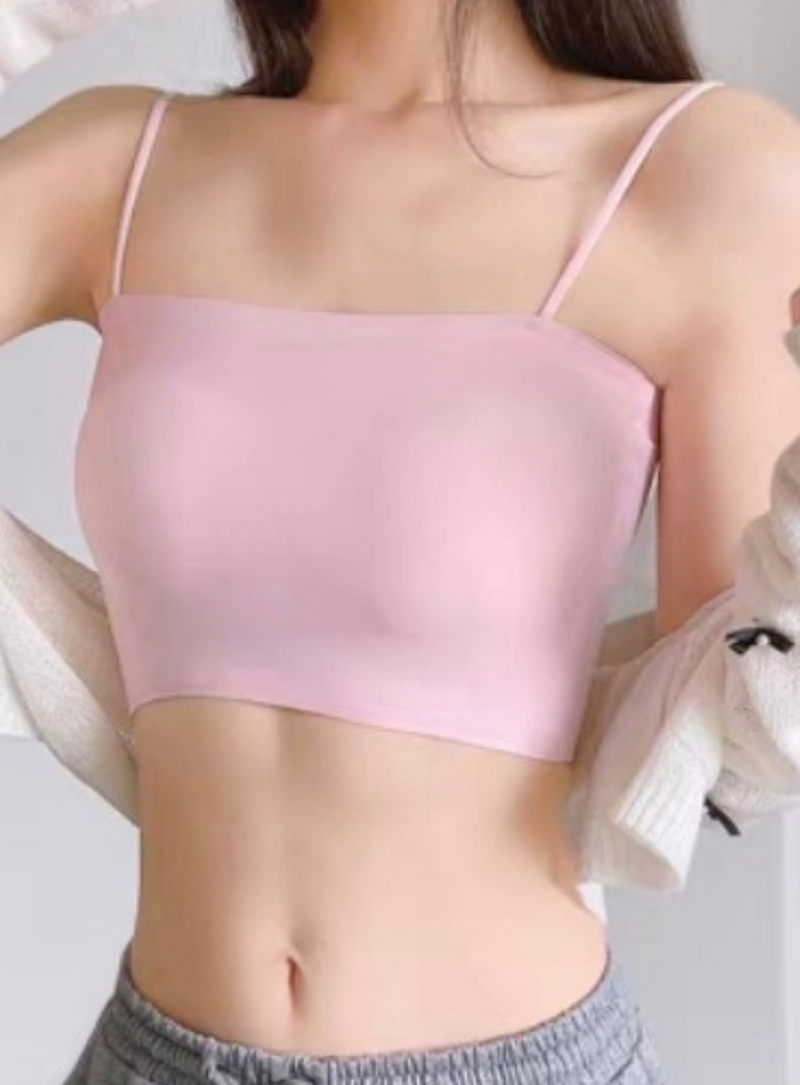 2 Pack Premium Agnes Ice Silk Bralette Inner Top Tube Top in Nude n Pink