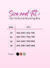 Premium Victoria Push Up Nursing Bra in Black