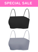2 Pack Premium Agnes Ice Silk Bralette Inner Top Tube Top in Black n Grey