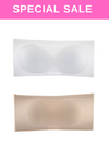 2 Pack Premium Anita Seamless Bralette Top Tube Bra in White n Nude