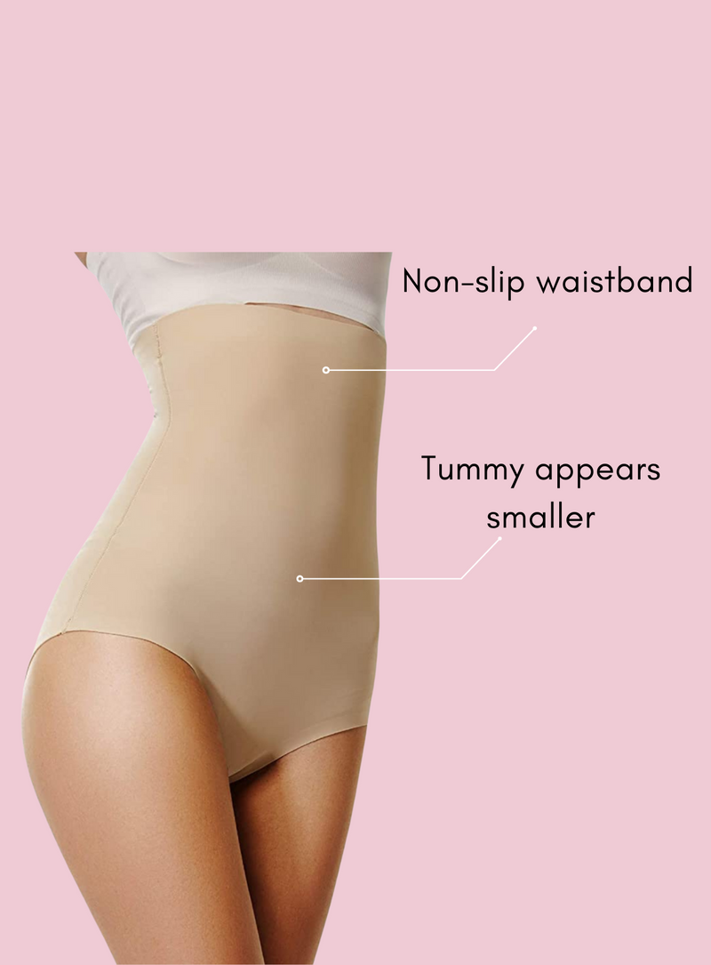Premium Daelyn High-Waisted Girdle Panties and Premium Saloma High-Waisted Shaping & Compression Girdle Body in Nude