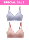 2 Pack Daisy Seamless Push Up Bra In Blue n Pink