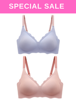 2 Pack Daisy Seamless Push Up Bra In Blue n Pink