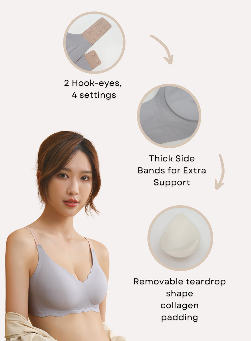 2 Pack Daisy Seamless Push Up Bra In Blue n White – Kiss & Tell Malaysia