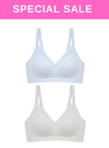 [Backorder] 2 Pack Delia Wireless  Push Up Support Bra in Grey and Blue