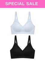 [Backorder]  2 Pack Delia Wireless Push Up Support Bra in Blue and Black