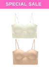 2 Pack Premium Della Seamless Bralette Top Corset in White n Nude