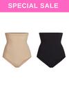 2 Pack Premium Daelyn High-Waisted Girdle Panties in Nude n Black