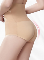 2 Pack Karla n Kleo Butt Lifter High Waisted Panties n Safety Shorts Padded Underwear in Nude