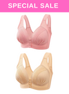 2 Pack Premium Micah Seamless Push Up Lifting Supportive Wireless Bra in Pink n Nude