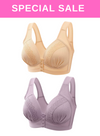 2 Pack Premium Micah Seamless Push Up Lifting Supportive Wireless Bra in Nude n Purple