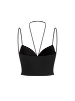 Premium Rayna Corset Top With Straps Bralette Top in Black