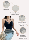 2 Pack Premium Rayna Corset Top With Straps Bralette Top in  White n Black