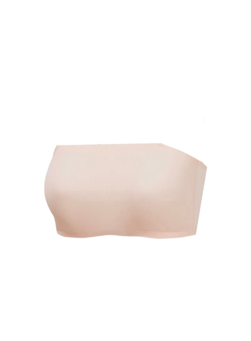 Premium Asher Strapless Non-Slip Ice Silk Bralette Top in Nude