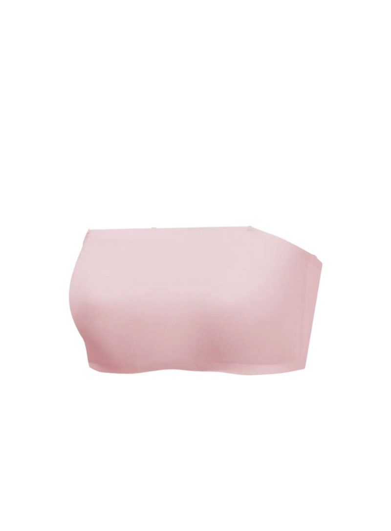 Premium Asher Strapless Non-Slip Ice Silk Bralette Top in Pink