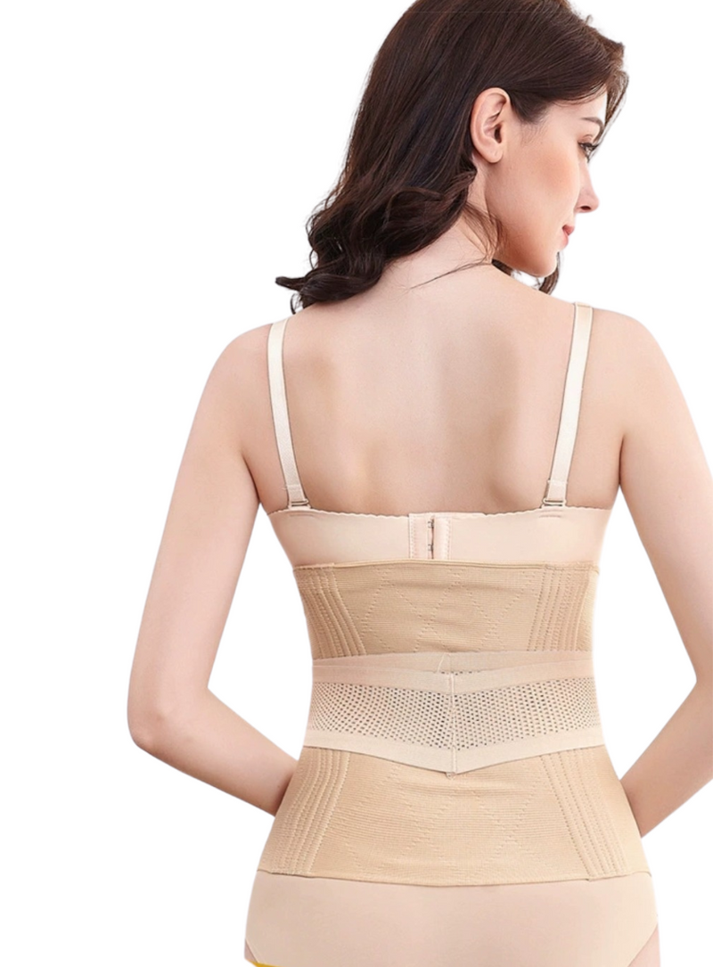 Premium Saloma High-Waisted Shaping & Compression Girdle Body Shaper Shapewear in Nude