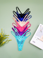 6 Pack Taylor Sexy Lace G String Thong Panties Bundle A