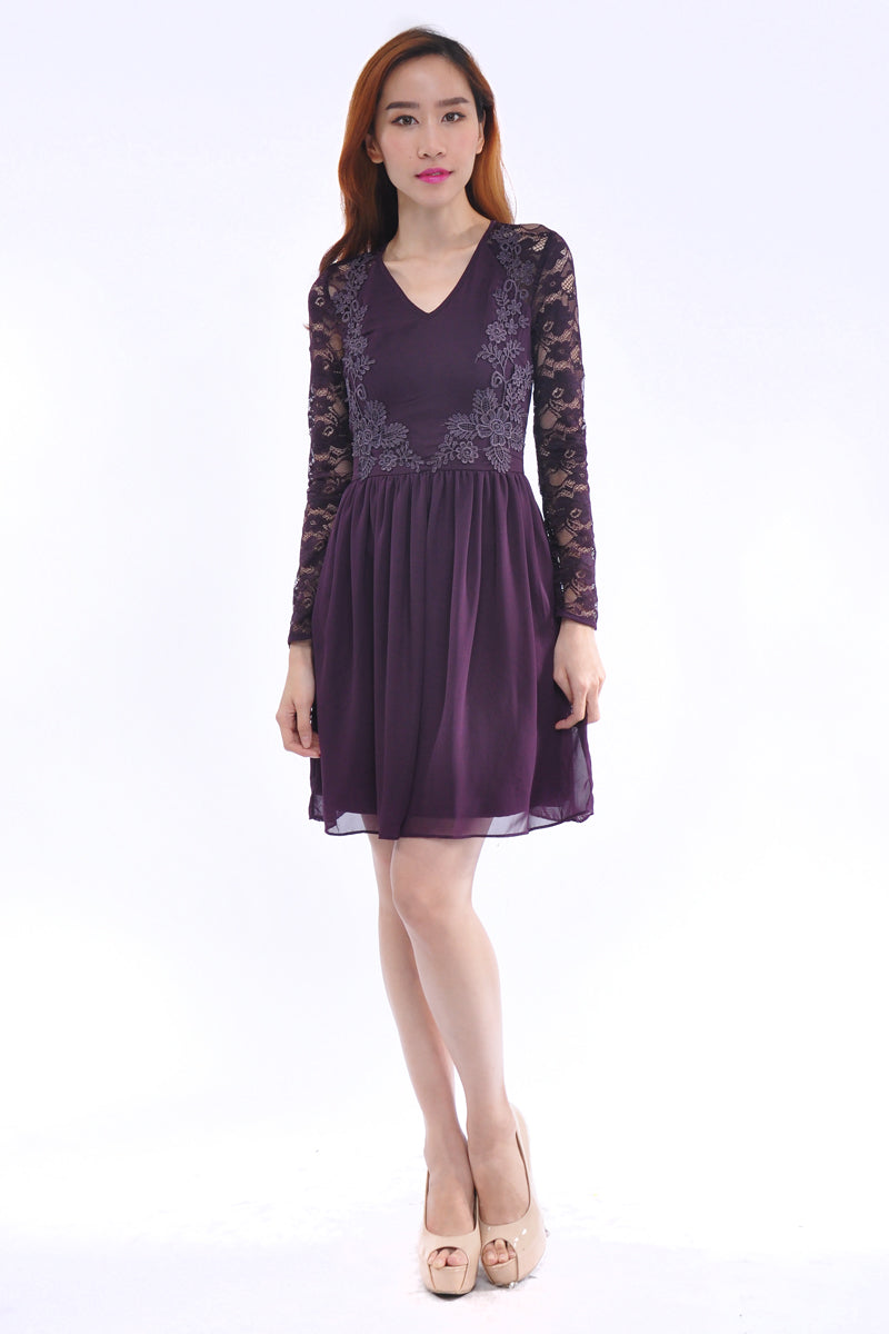 Isabelle Dress in Purple