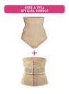 Premium Daelyn High-Waisted Girdle Panties and Premium Saloma High-Waisted Shaping & Compression Girdle Body in Nude