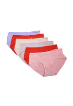 6 Pack Ashley Ribbon Cotton Panties Bundle B