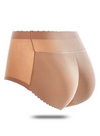 Kalene Butt Lifter Mid Rise Panties Seamless Padded Underwear in Nude