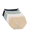 6 Pack Chloe Seamless Mid Rise Scallop Panties Bundle A