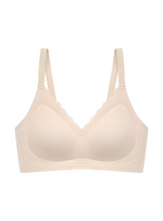 Delia Seamless Wireless Comfortable Push Up Support Bra in Nude