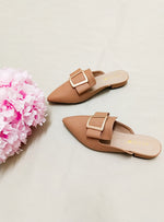 Hanna Mules in Taupe