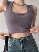 Premium Loren Corset Cami Top Bralette Top in Dark Grey