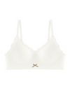 Lucia Seamless Wireless Paded Push Up Bra in White