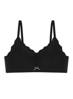 Lucia Seamless Wireless Padded Push Up Bra in Black