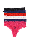 6 Pack Marisa Sexy Lace G String Thong Panties Bundle B