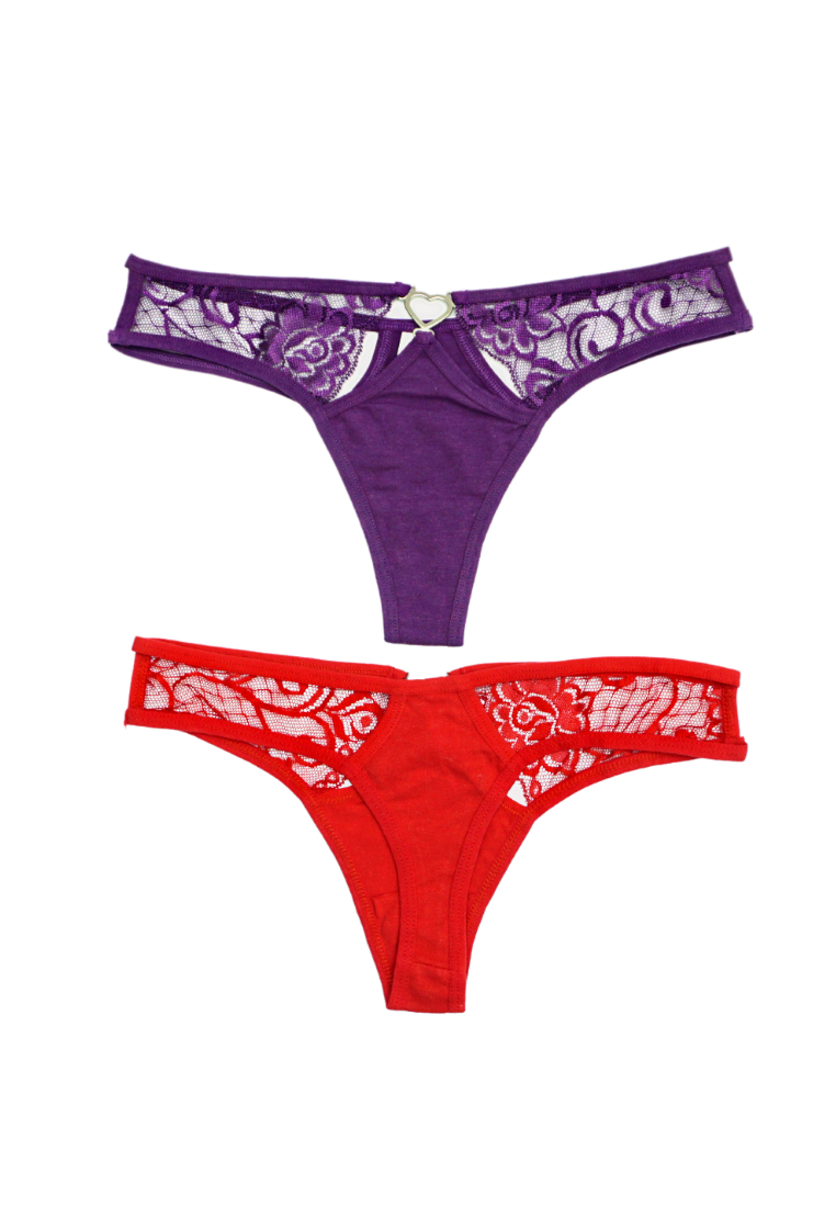 6 Pack Rosie Sexy Lace G String Thong Panties Bundle C – Kiss
