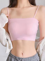 Premium Agnes Ice Silk Bralette Inner Top Tube Top in Pink