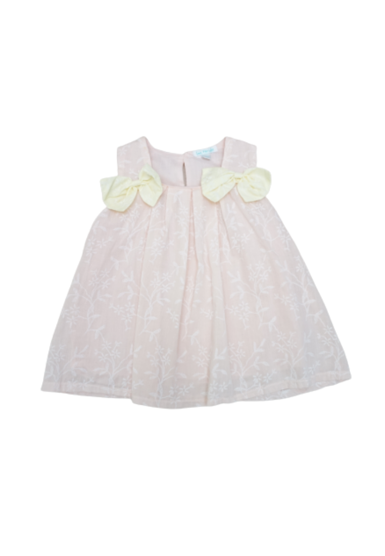 LM Ribbon Romper in Peach
