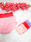 6 Pack Ashley Ribbon Cotton Panties Bundle A