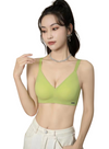 2 Pack Premium Melanie Seamless Wireless Padded Support Bra in Green Apple and Black